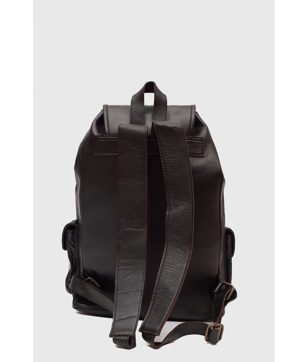 Piper Dark Brown Leather Backpack Alaskan Leather Company